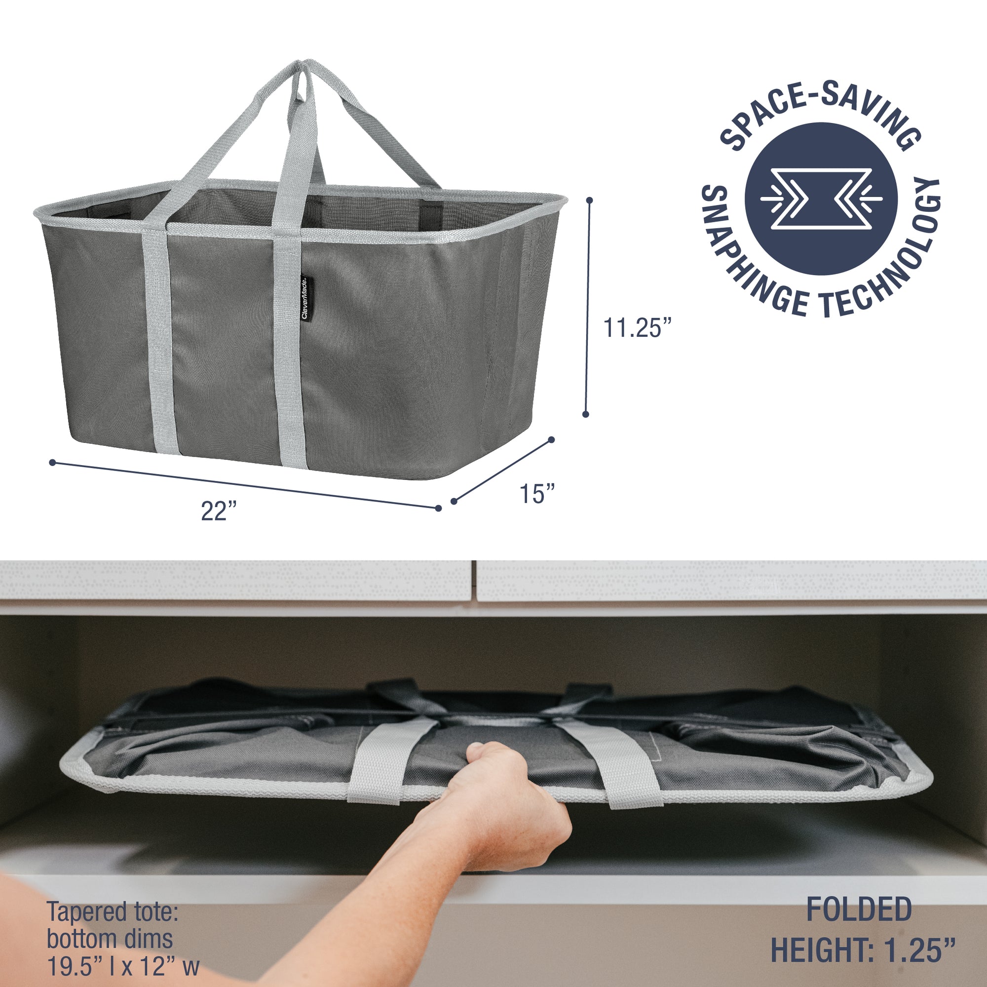 Collapsible Laundry Basket Tote