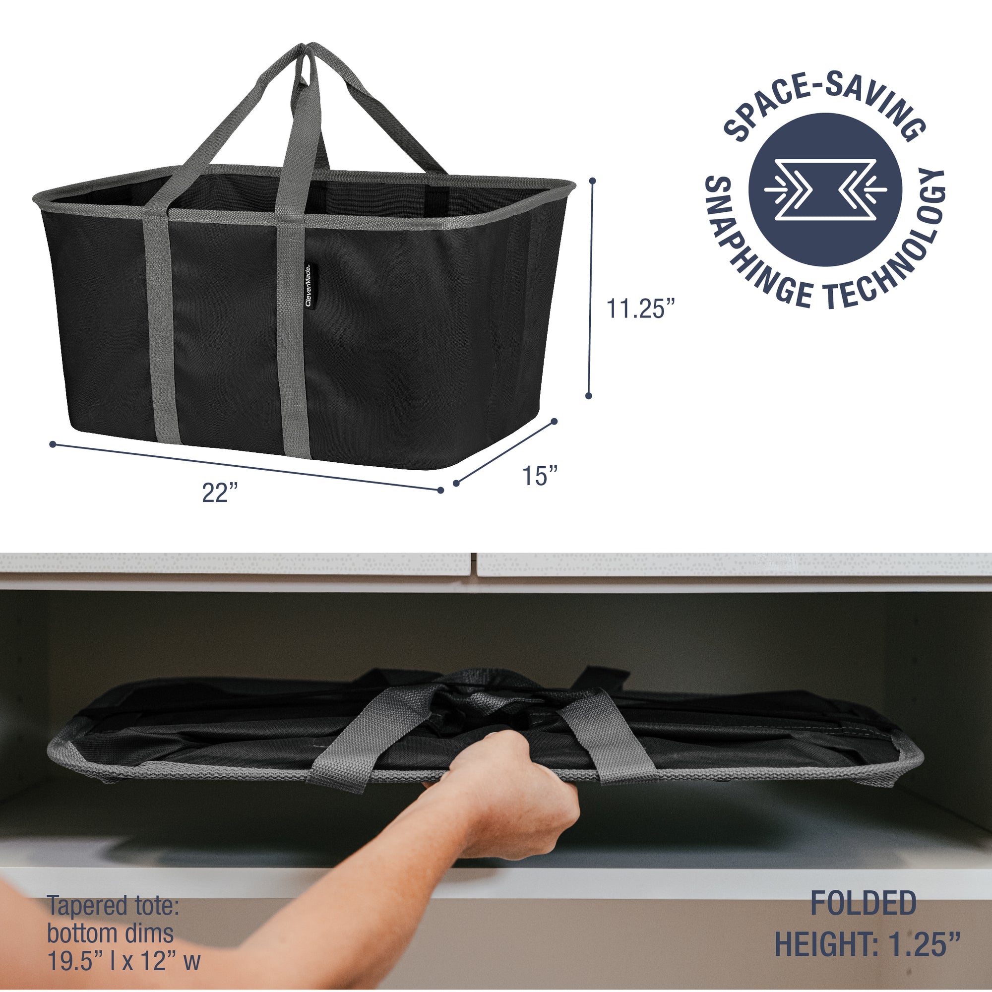 Collapsible Laundry Basket Tote