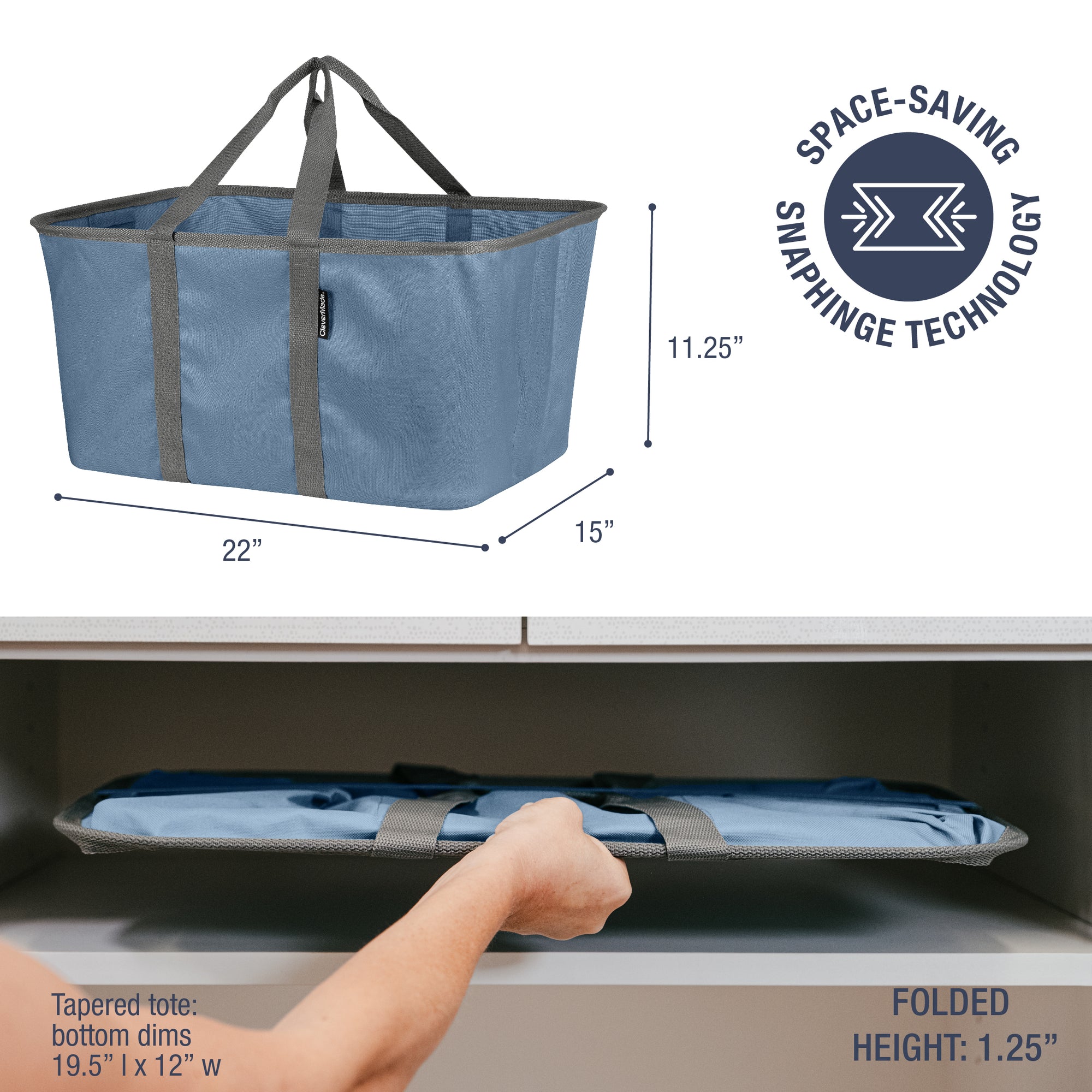 Collapsible Laundry Basket Tote