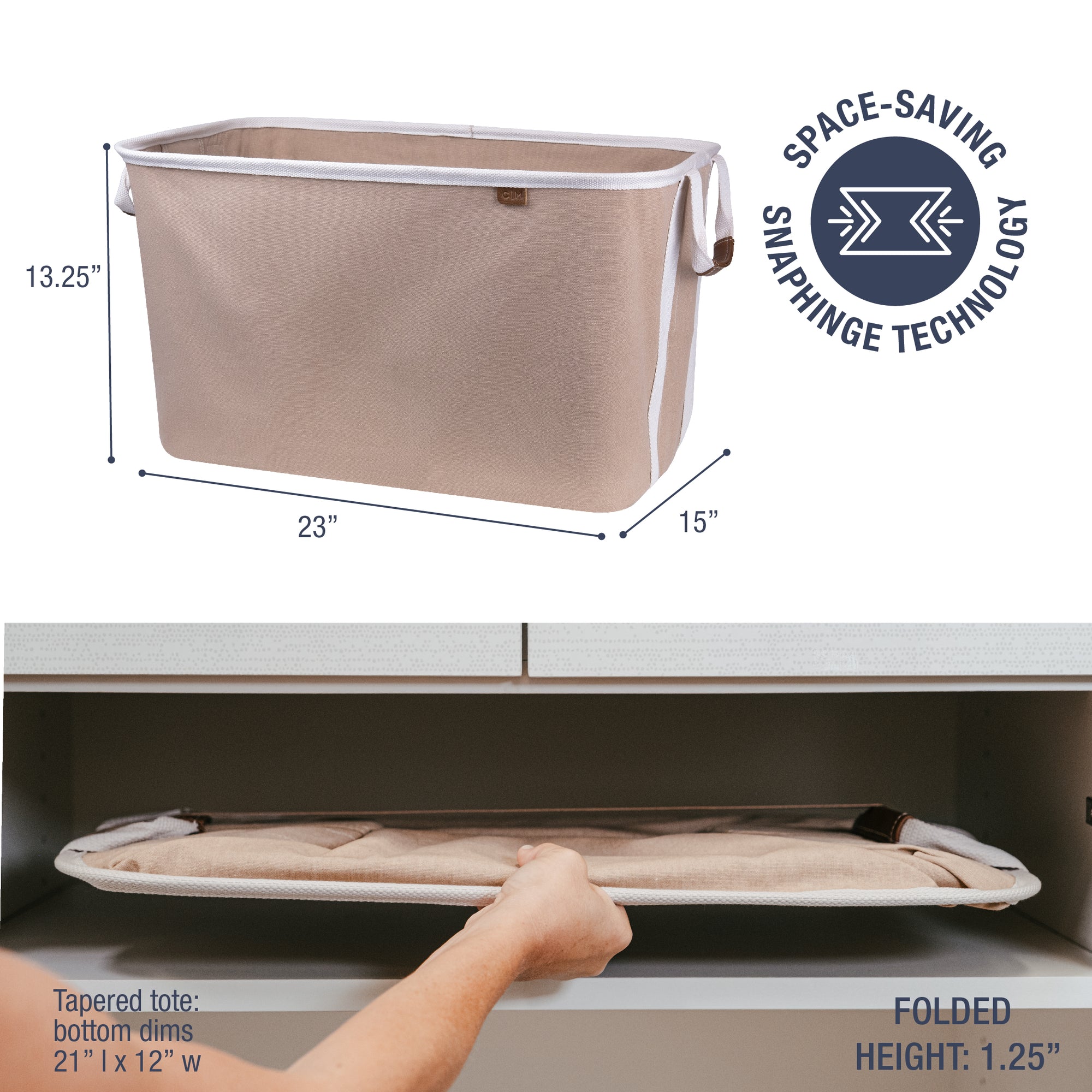 Collapsible Laundry Basket LUXE