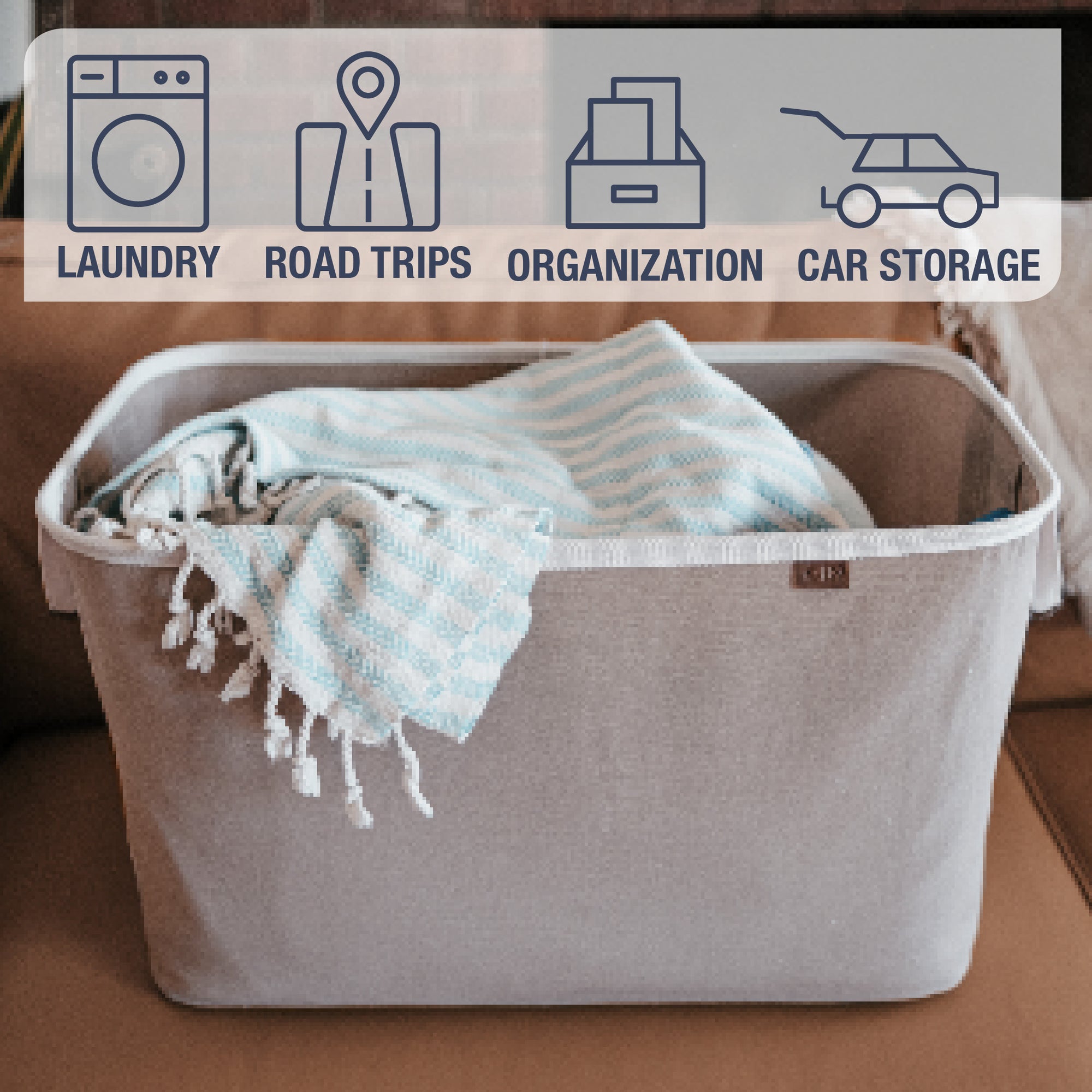 Collapsible Laundry Basket LUXE