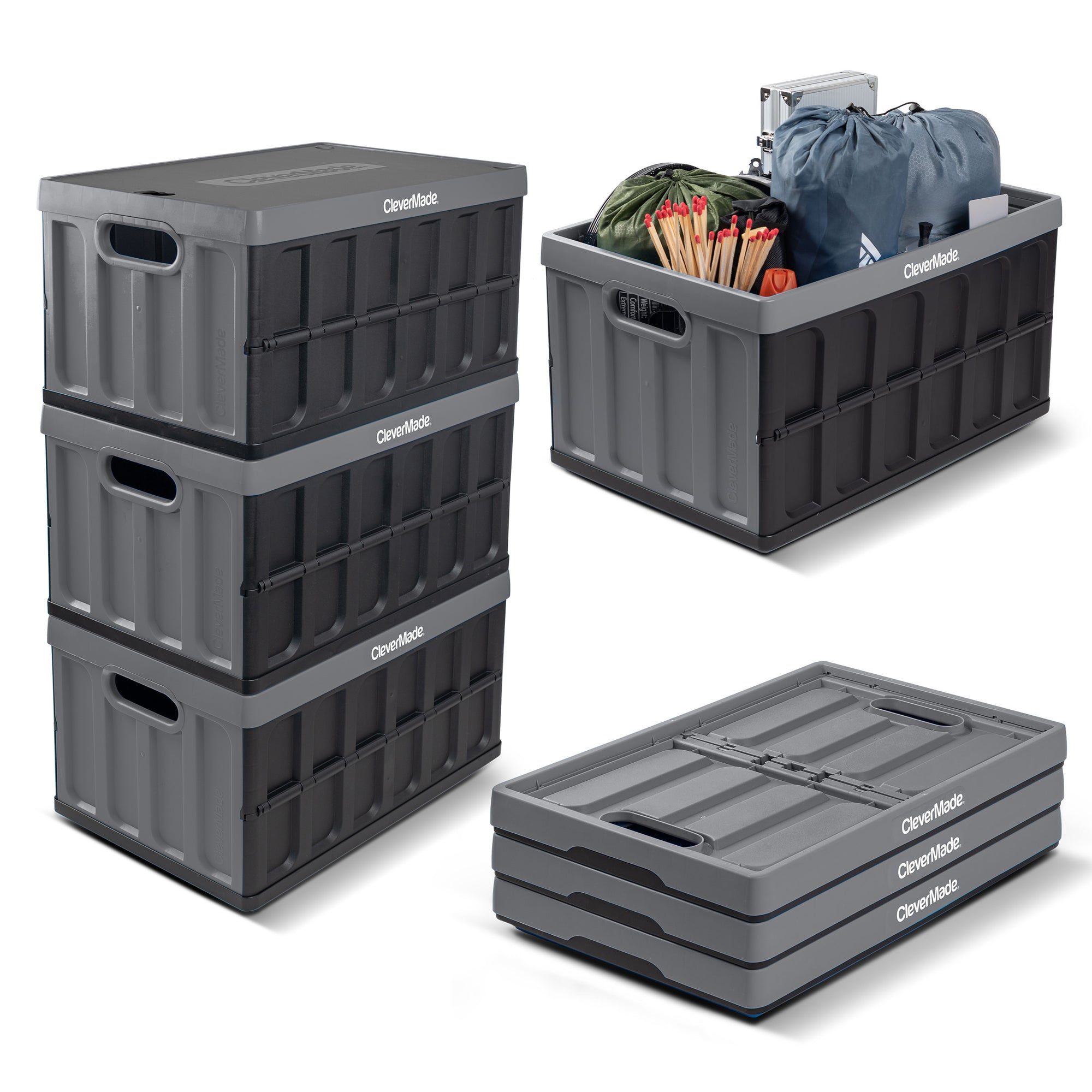 Collapsible Storage Bin with Lid