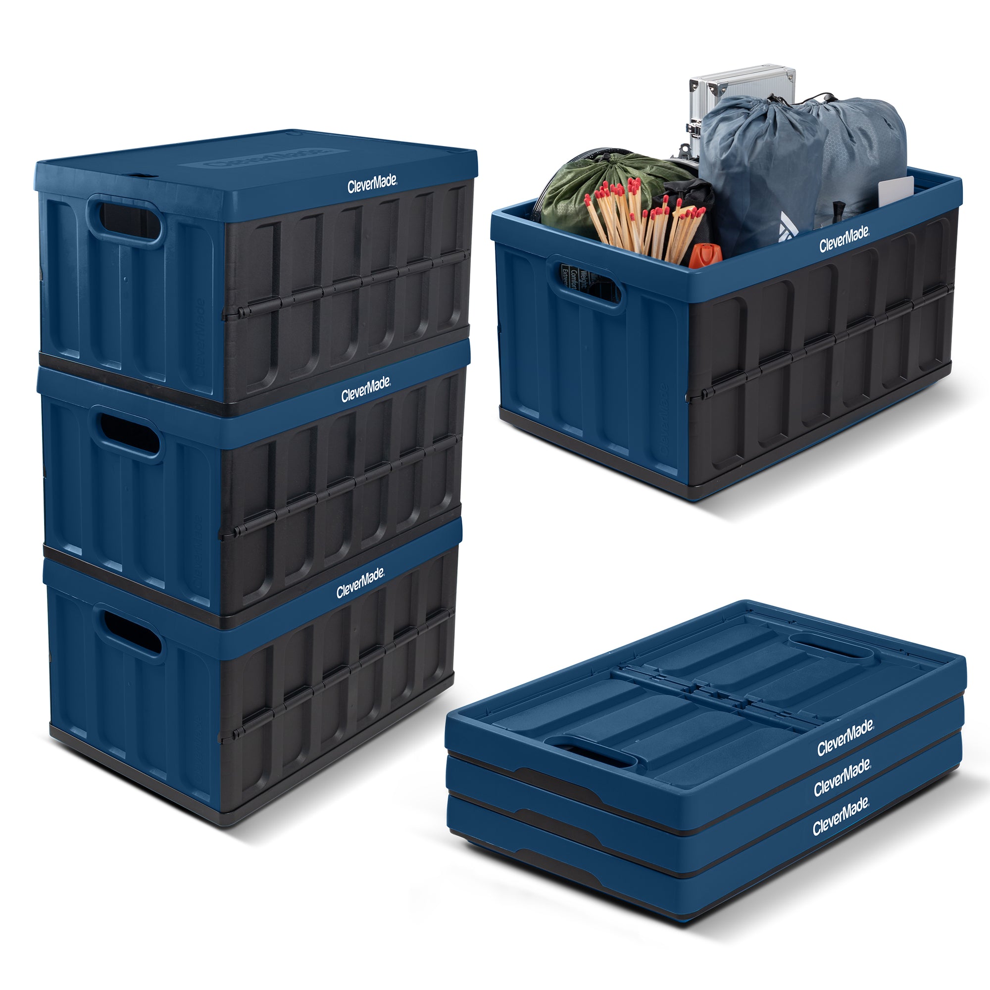 Collapsible Storage Bin with Lid