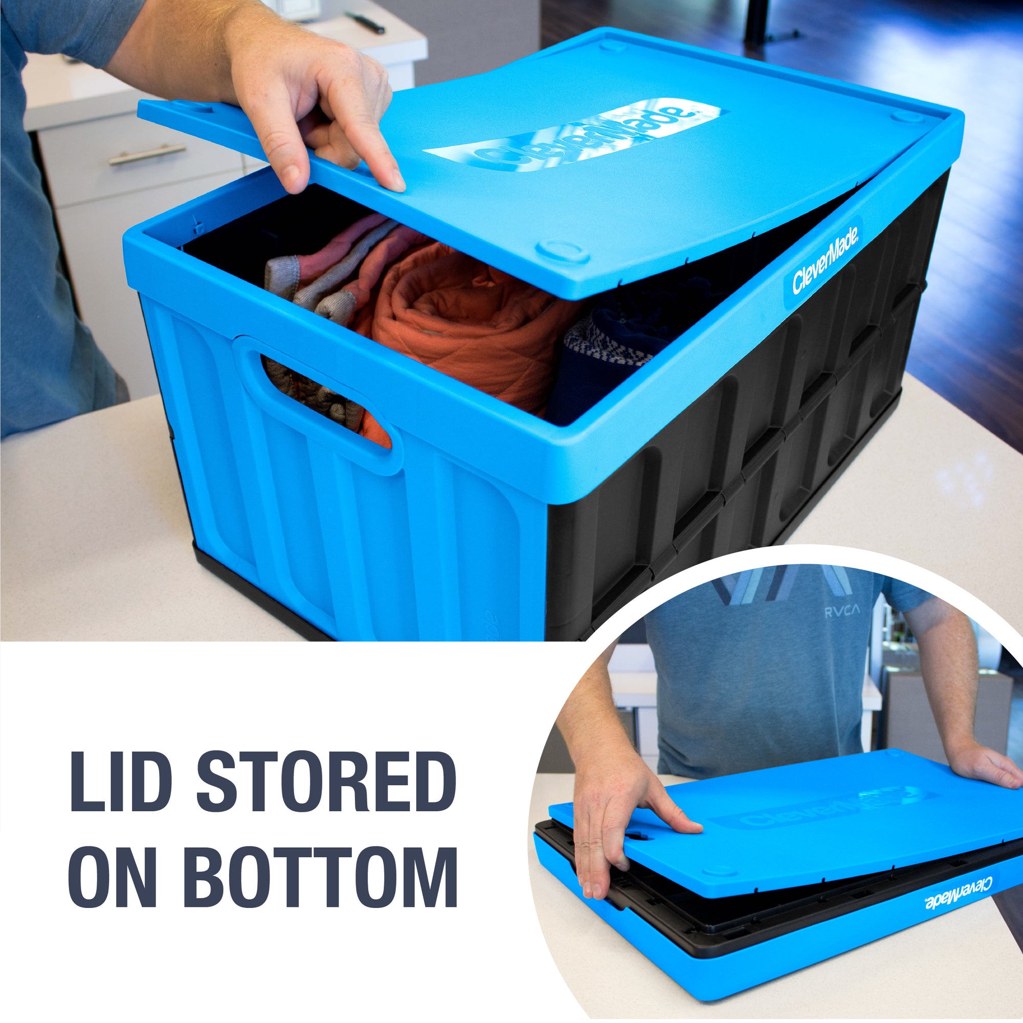 Collapsible Storage Bin with Lid