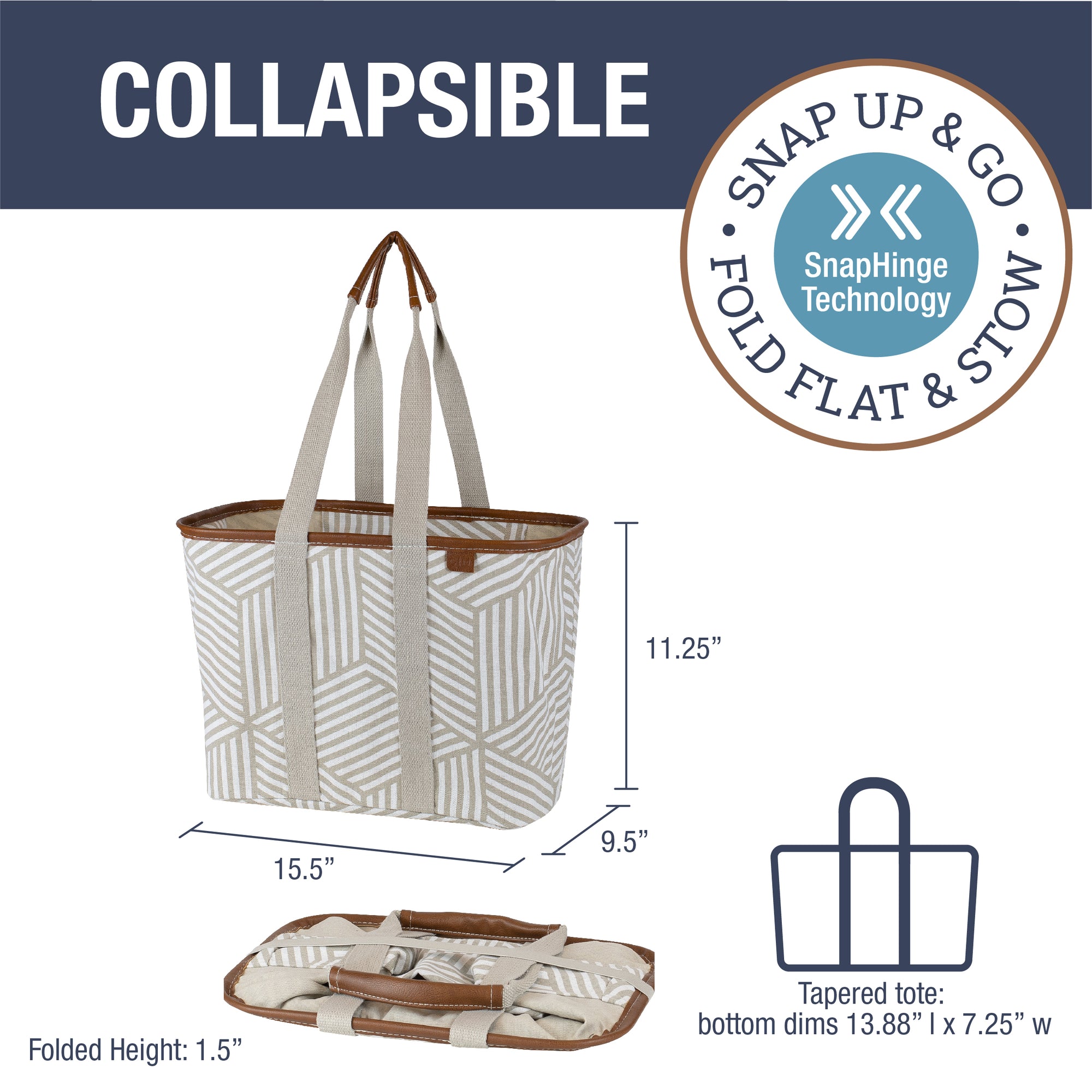 Collapsible LUXE Tote