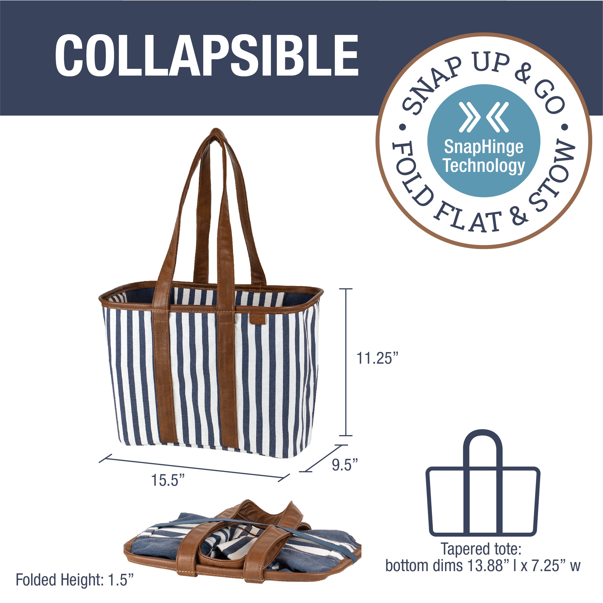 Collapsible LUXE Tote