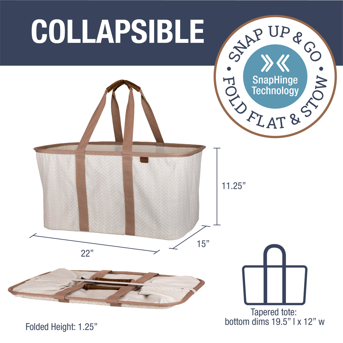 Collapsible LUXE Tote - CleverMade