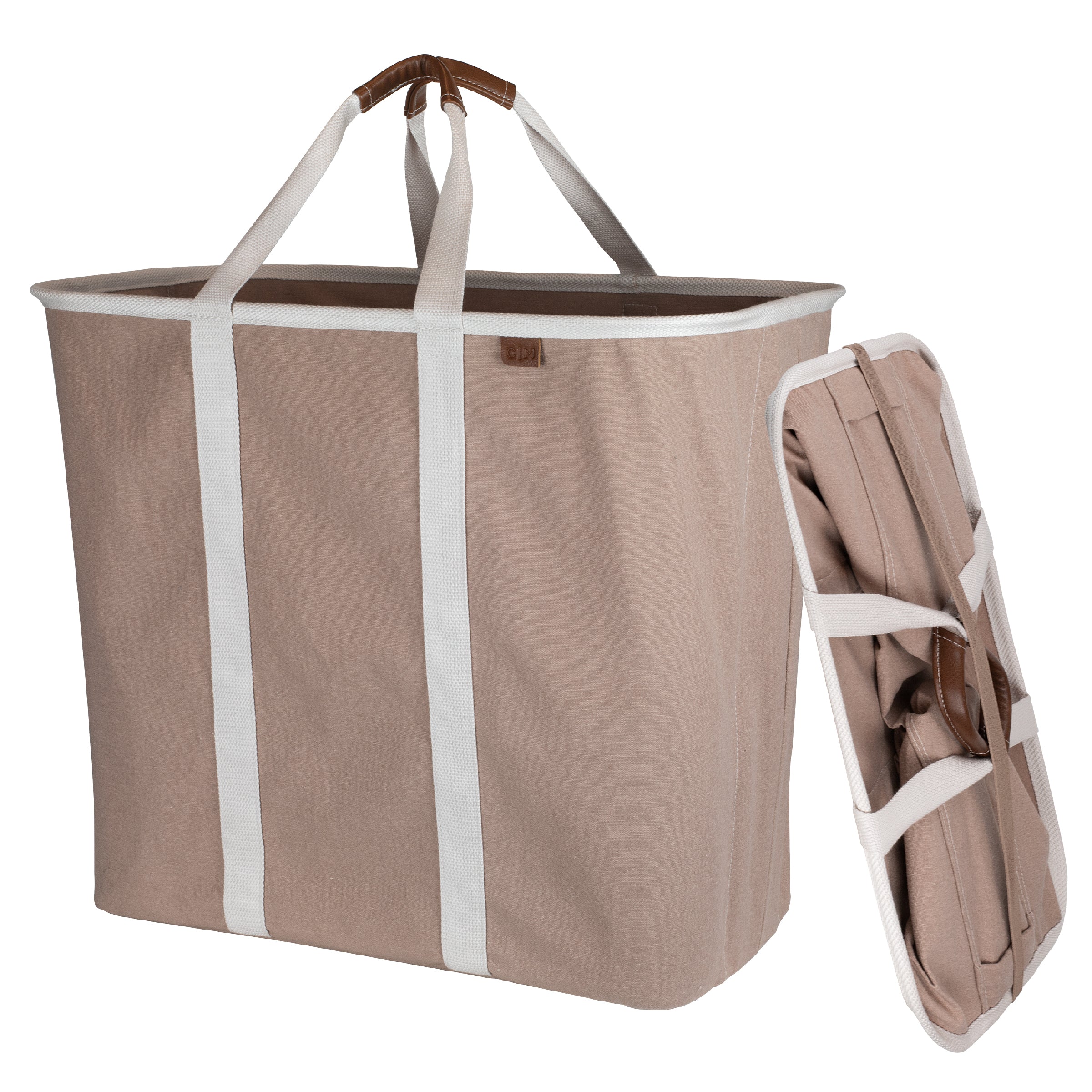 Clevermade Collapsible Laundry Basket Tote Luxe Mocha